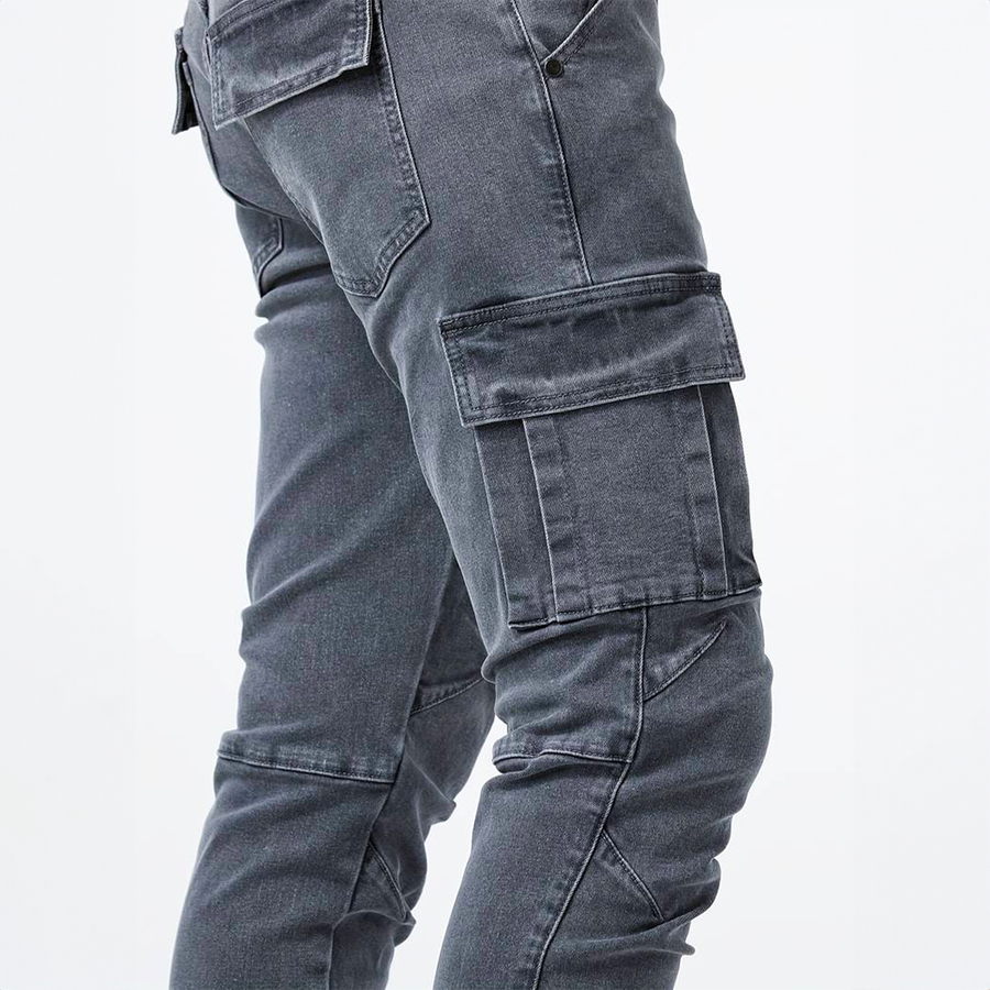 Washed Denim Cargo - Jeans CAAYWORLD MEN