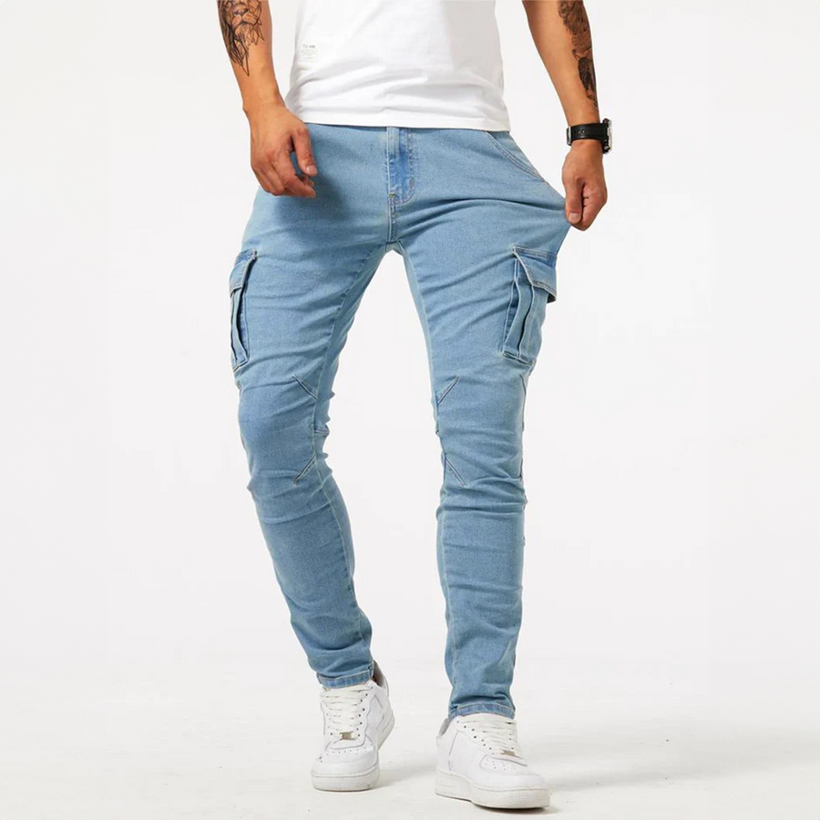 Washed Denim Cargo - Jeans CAAYWORLD MEN