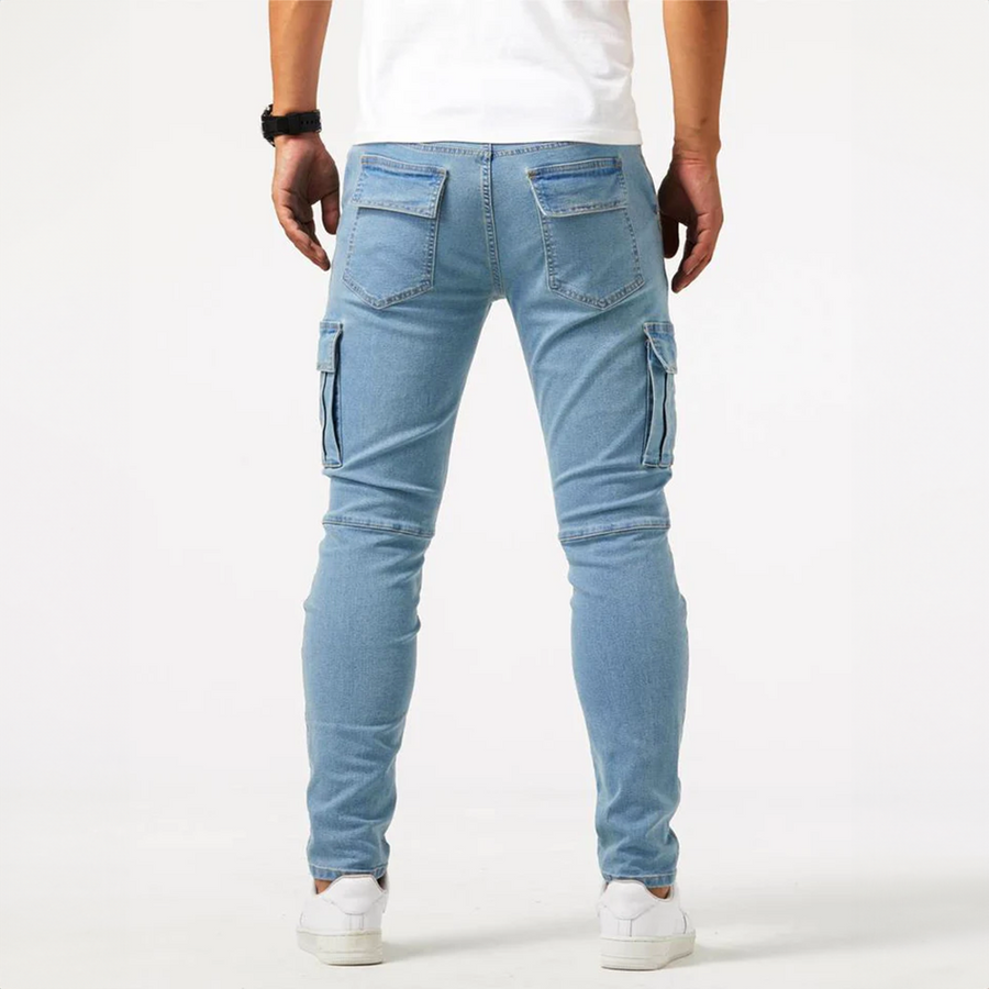 Washed Denim Cargo - Jeans CAAYWORLD MEN