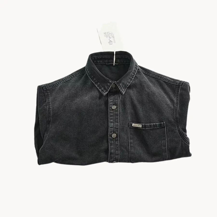 Washed Indigo Denim Western - Shirt CAAYWORLD