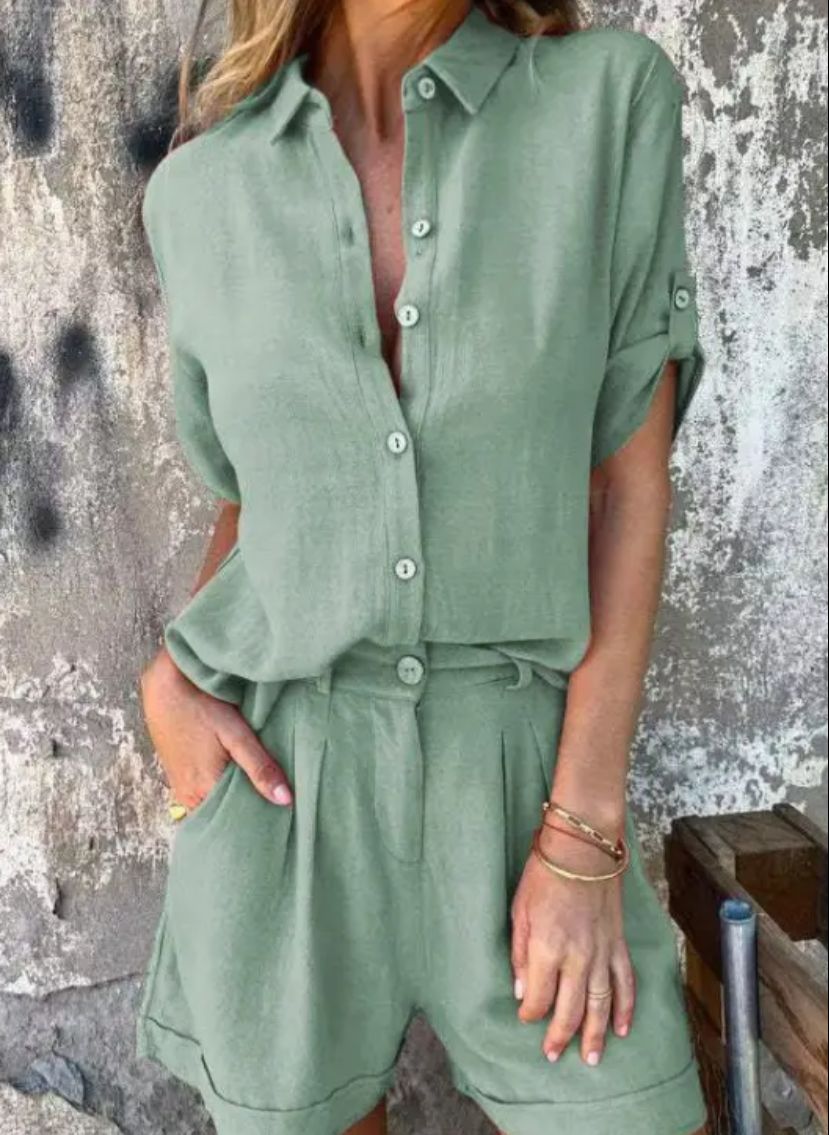 Eleanor™ | Two-Piece Linen Blend Set