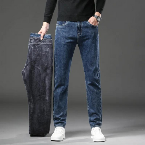 Winter Fleece-Lined Straight - Jeans CAAYWORLD MEN