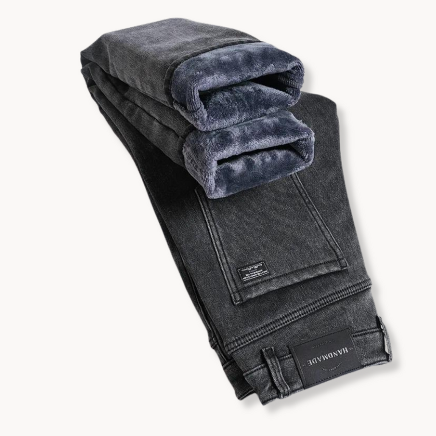 Winter Fleece-Lined Straight - Jeans CAAYWORLD MEN
