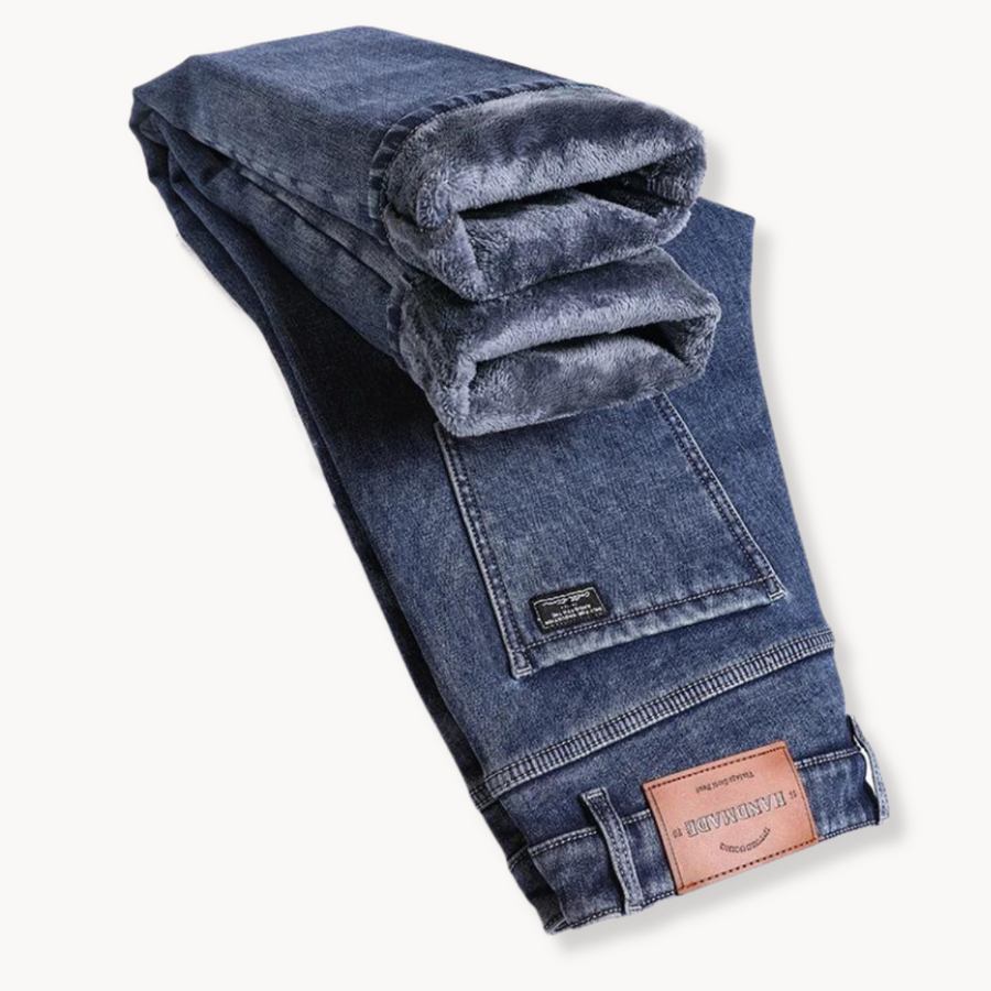 Winter Fleece-Lined Straight - Jeans CAAYWORLD MEN