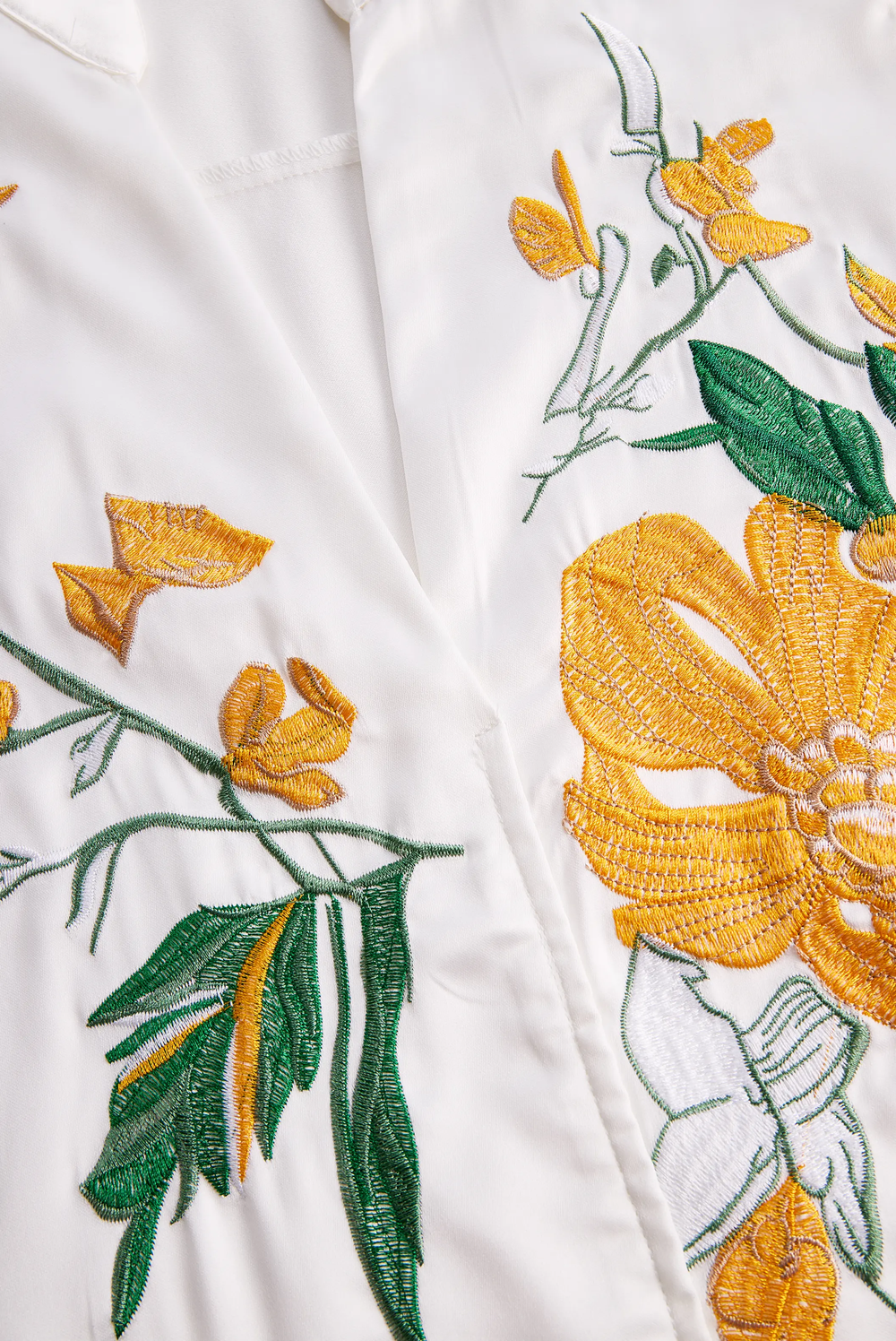 Women's Yellow Floral Embroidered Sleeveless - Blouse CASA LARO