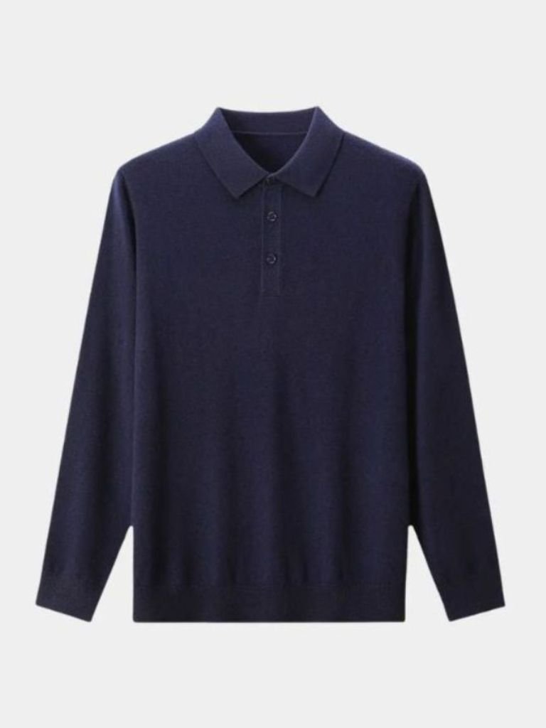 Wool Knit Button Up Polo Pullover - CAAYWORLD CAAYWORLD