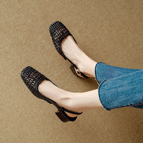 Woven Leather - Heels CAAYWORLD WOMEN