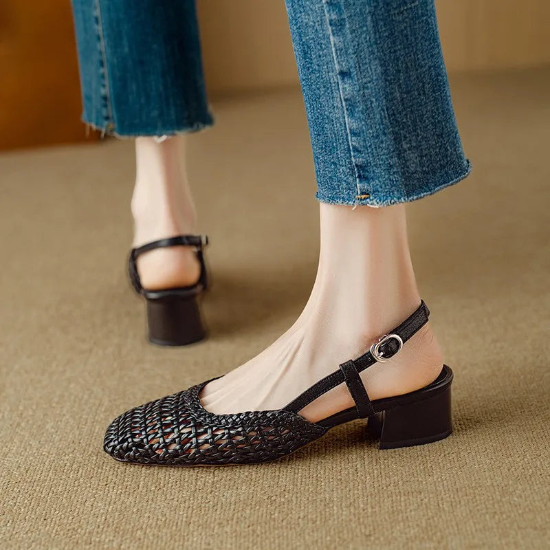 Woven Leather - Heels CAAYWORLD WOMEN