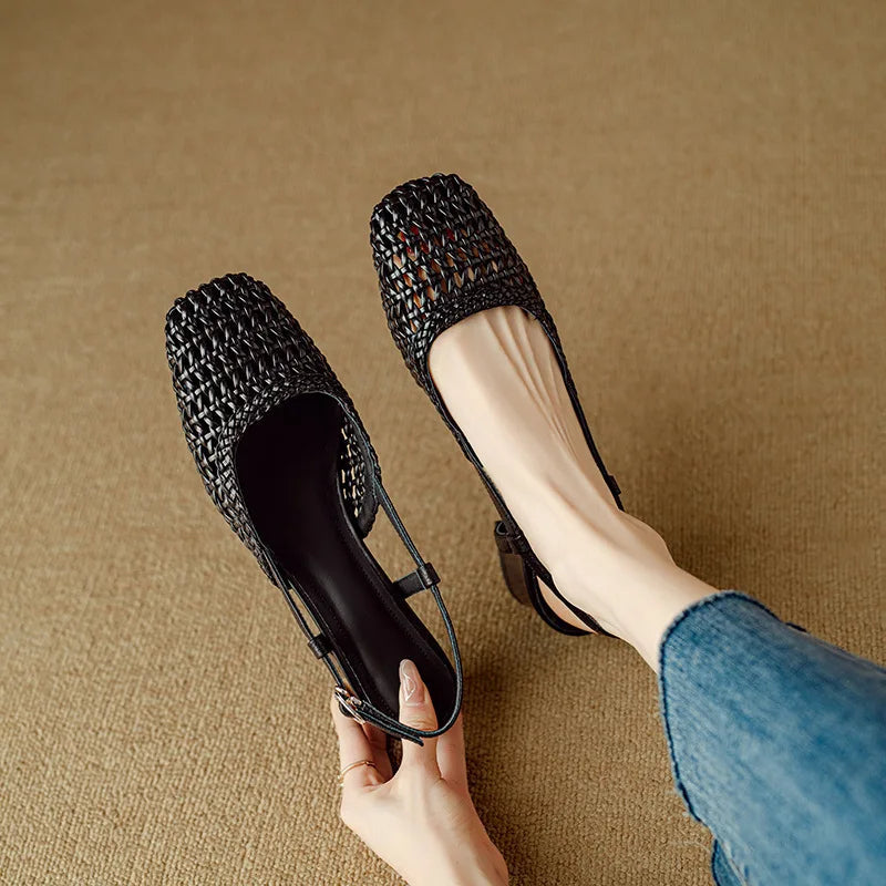 Woven Leather - Heels CAAYWORLD WOMEN