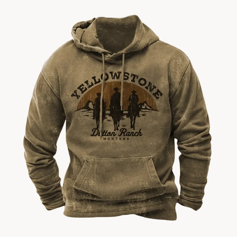 Yellowstone Graphic Cotton Fleece - Hoodie CAAYWORLD MEN