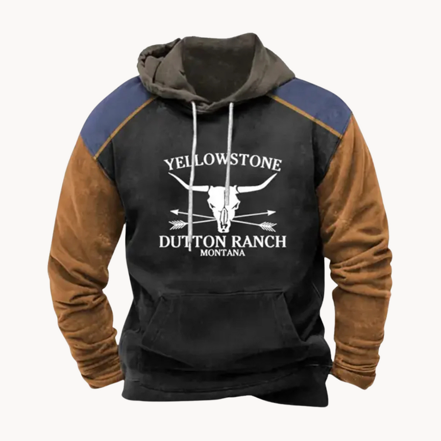 Yellowstone Graphic Cotton Fleece - Hoodie CAAYWORLD MEN