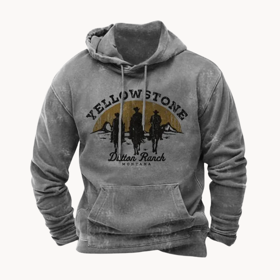 Yellowstone Graphic Cotton Fleece - Hoodie CAAYWORLD MEN
