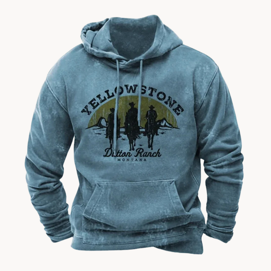 Yellowstone Graphic Cotton Fleece - Hoodie CAAYWORLD MEN