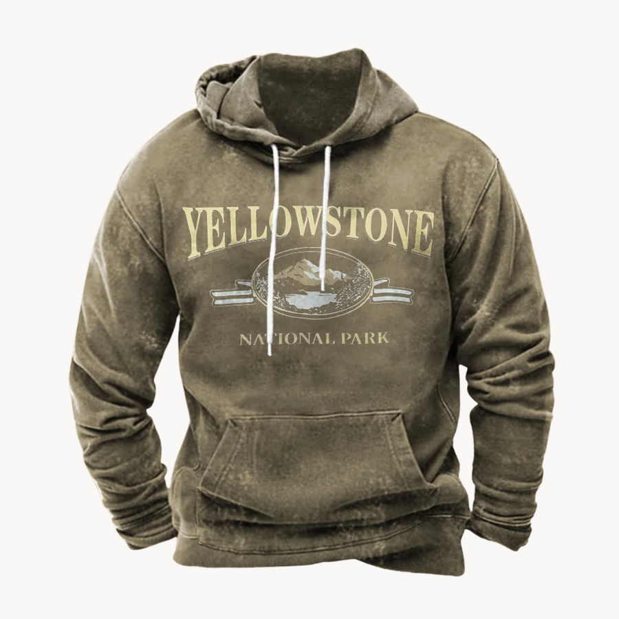 Yellowstone Graphic Cotton Fleece - Hoodie CAAYWORLD MEN