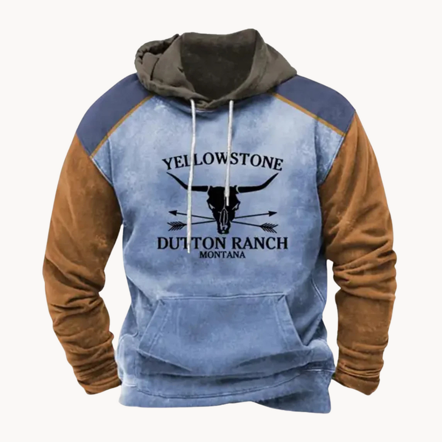 Yellowstone Graphic Cotton Fleece - Hoodie CAAYWORLD MEN
