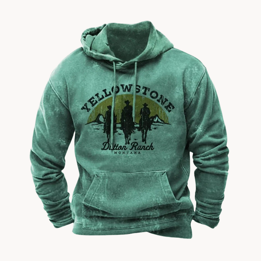 Yellowstone Graphic Cotton Fleece - Hoodie CAAYWORLD MEN