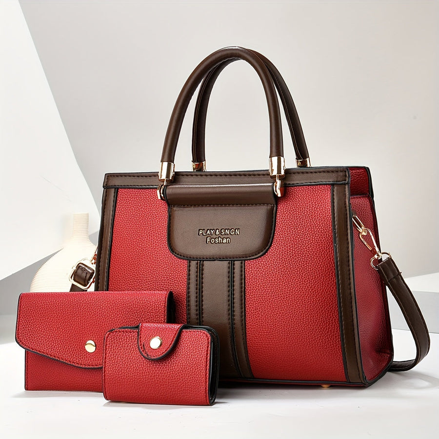 Luna™ | Elegant 3-Piece Leather Bag Set