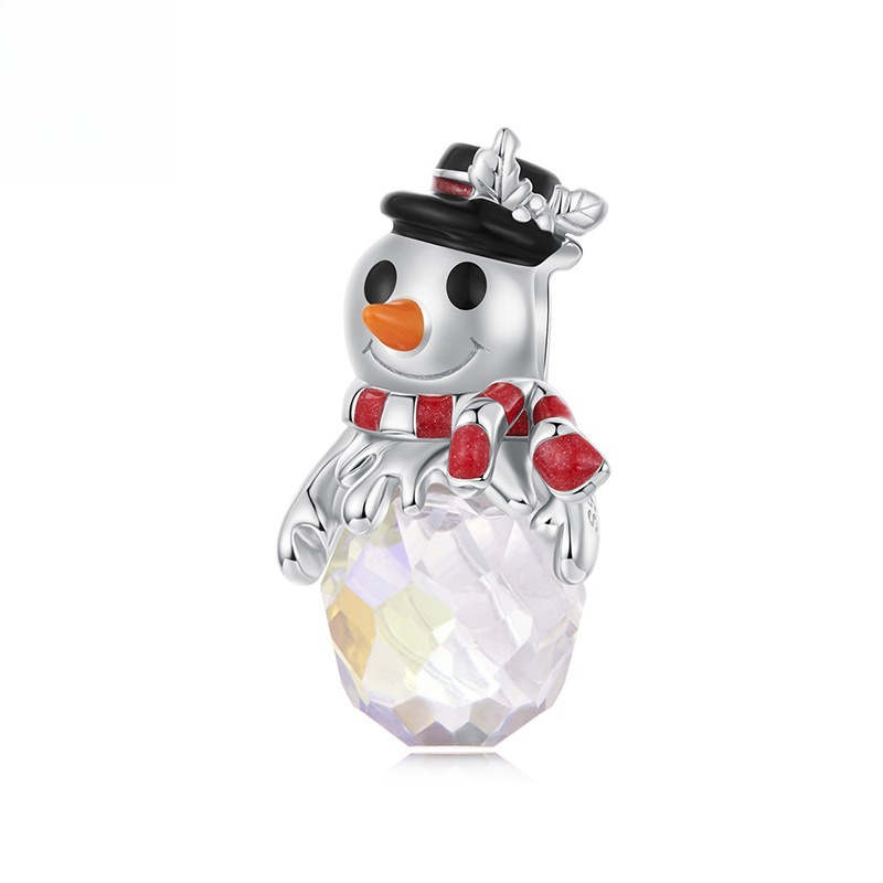 Christmas Themed 925 Sterling Silver Charms for Bracelets & Necklace Shine of Diamond