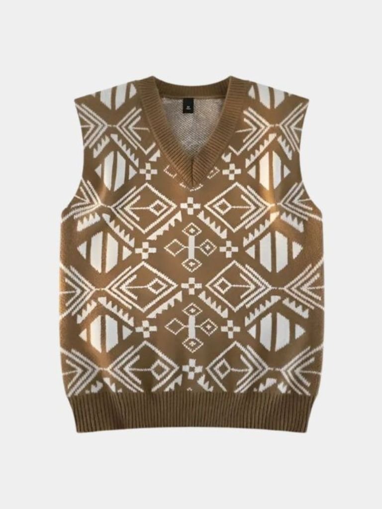 Academic Retro Knit Vest - CAAYWORLD CAAYWORLD