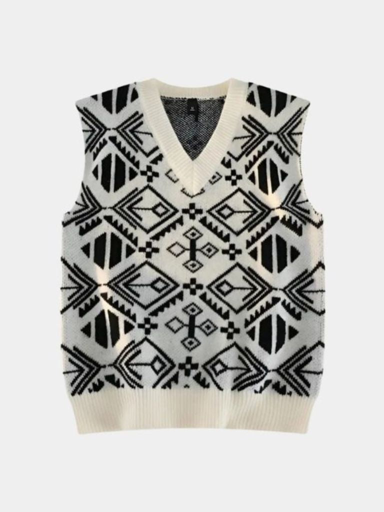 Academic Retro Knit Vest - CAAYWORLD CAAYWORLD