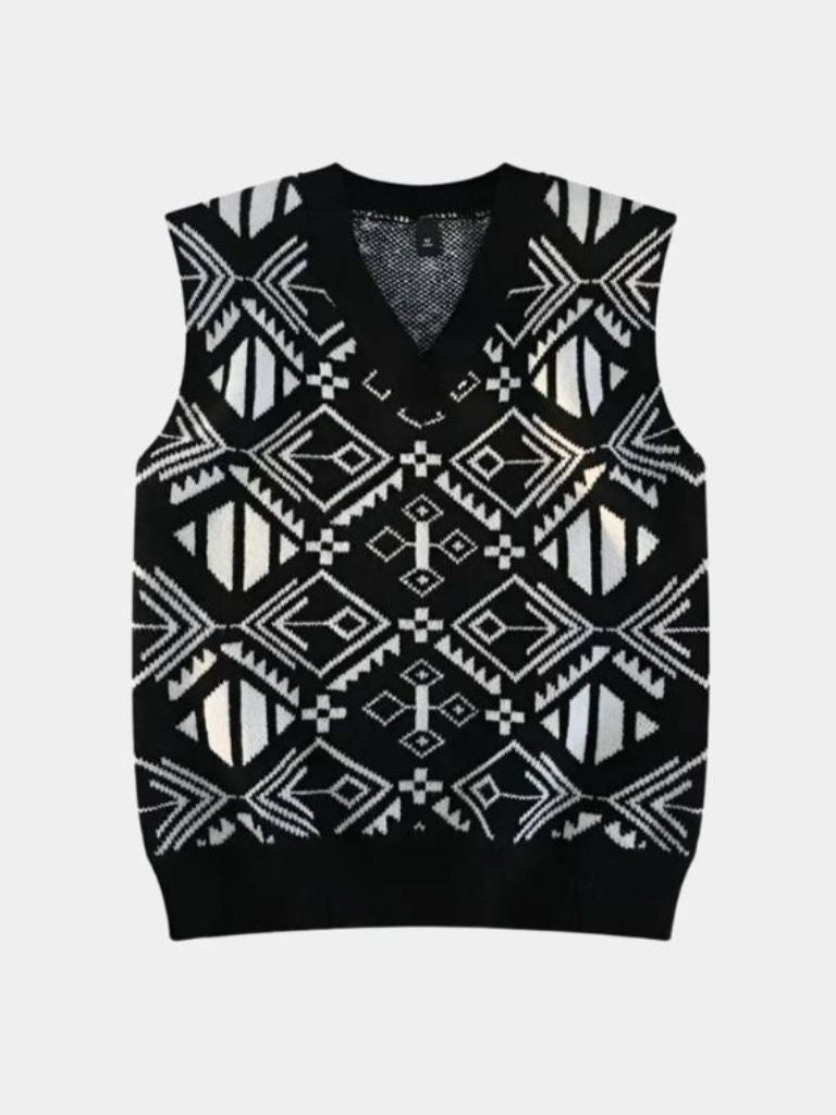 Academic Retro Knit Vest - CAAYWORLD CAAYWORLD
