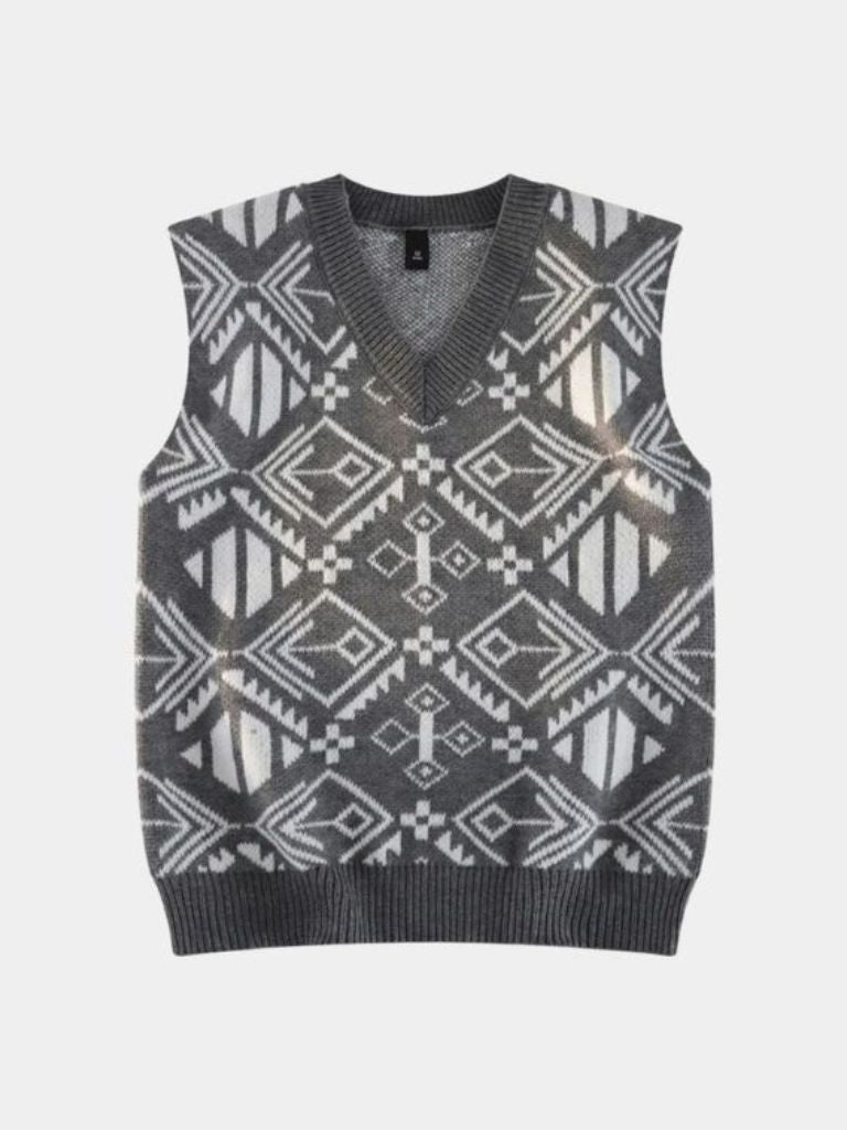 Academic Retro Knit Vest - CAAYWORLD CAAYWORLD