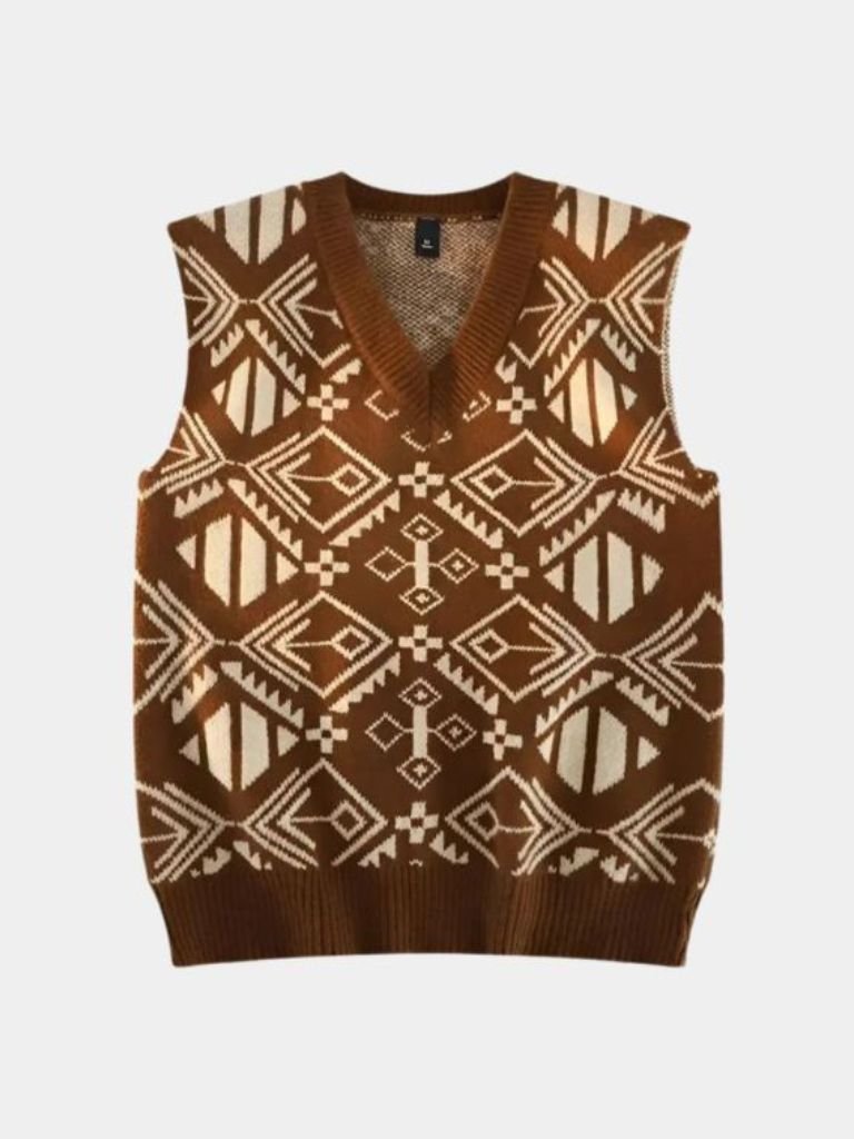 Academic Retro Knit Vest - CAAYWORLD CAAYWORLD
