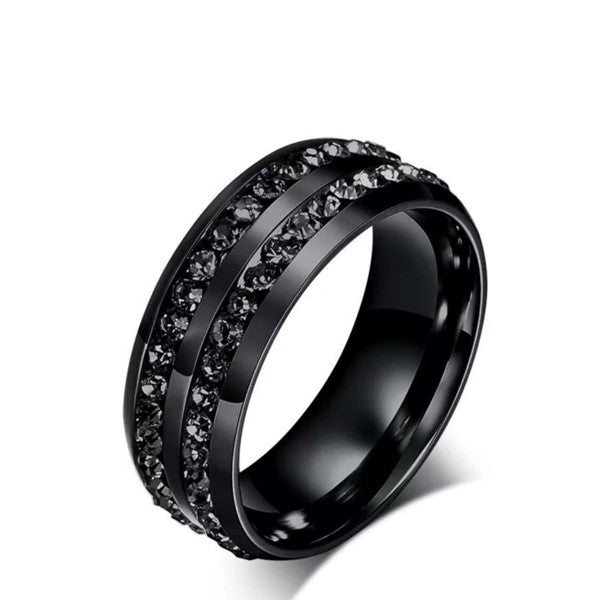 Men's Round Cut Wedding Band in Sterling Silver Shineofdiamond