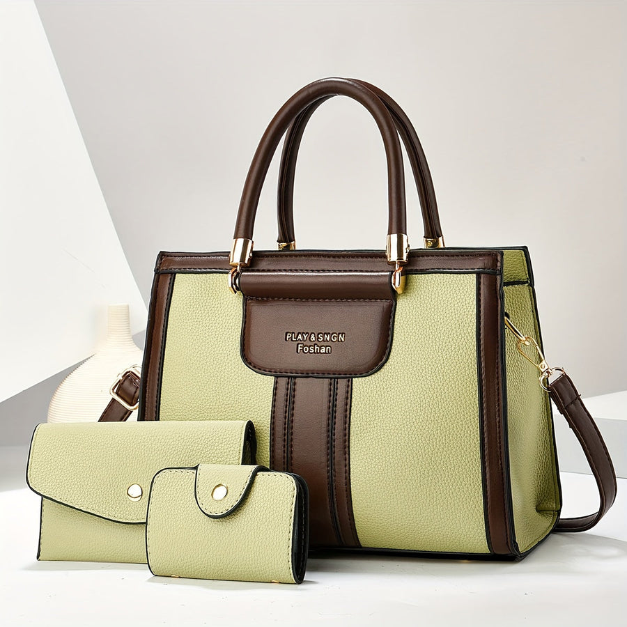 Luna™ | Elegant 3-Piece Leather Bag Set