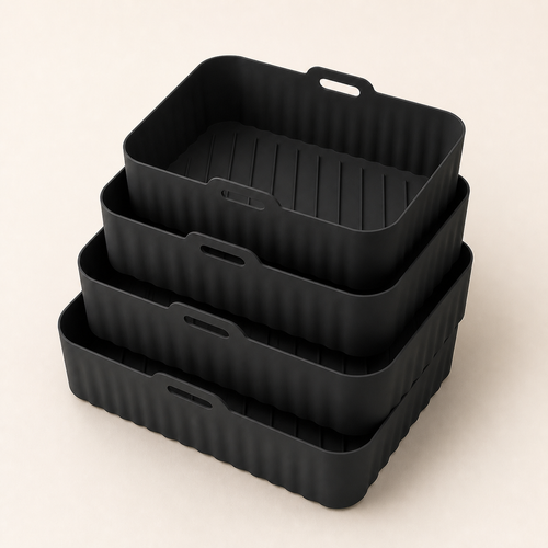 Four identical matte-black Airnest liners for the 4 Pack Everyday Set bundle