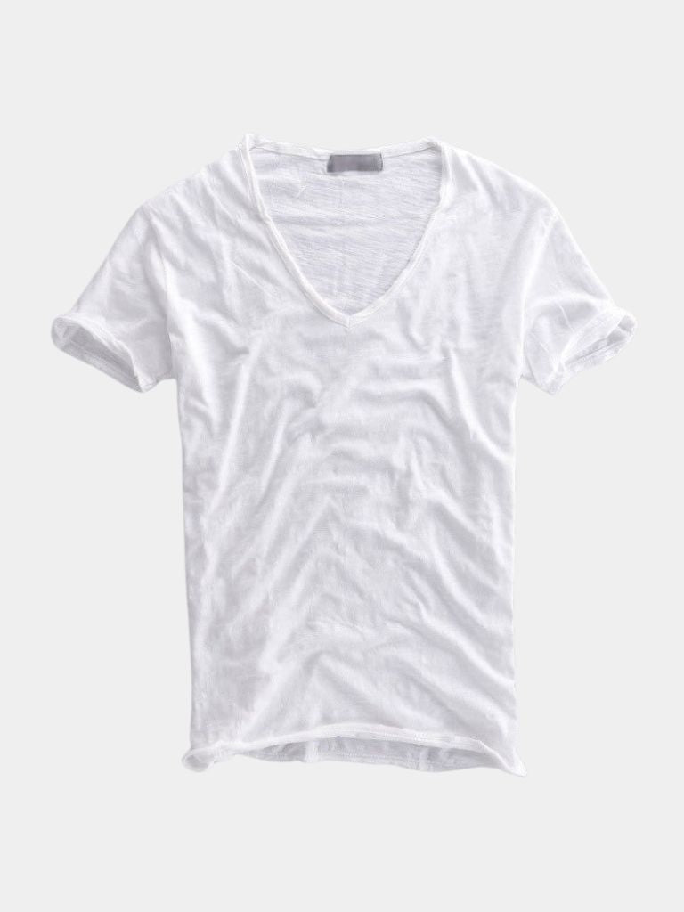 Albo Classic Linen V Neck T-Shirt – CAAYWORLD CAAYWORLD
