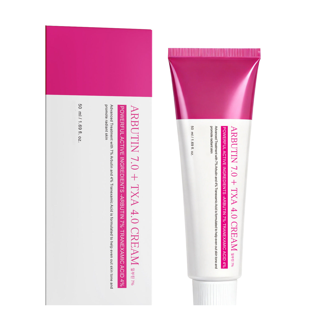 Aurela arbutin cream tube and carton de-branded
