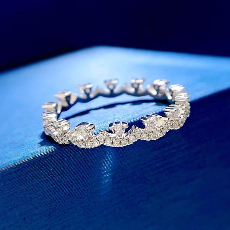 Lace Stacking Ring Wedding Band in Sterling Silver Shineofdiamond