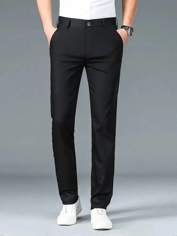 Bamboo Fiber Minimalist Straight Trousers - CAAYWORLD CAAYWORLD