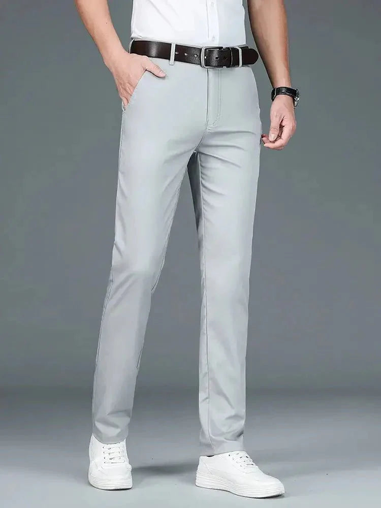 Bamboo Fiber Minimalist Straight Trousers - CAAYWORLD CAAYWORLD