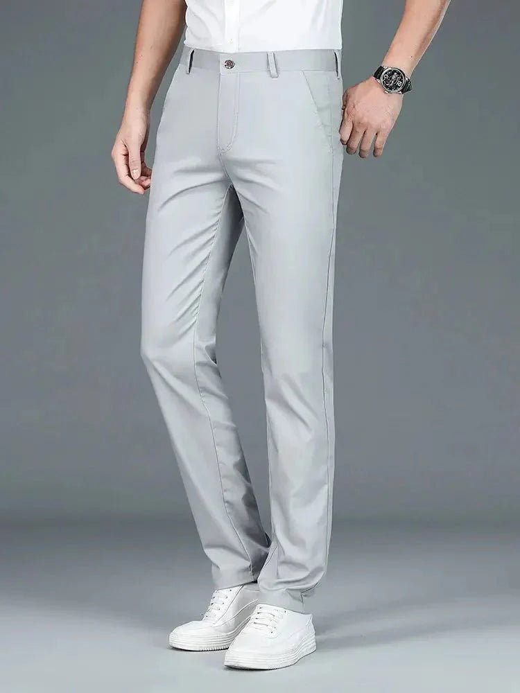 Bamboo Fiber Minimalist Straight Trousers - CAAYWORLD CAAYWORLD