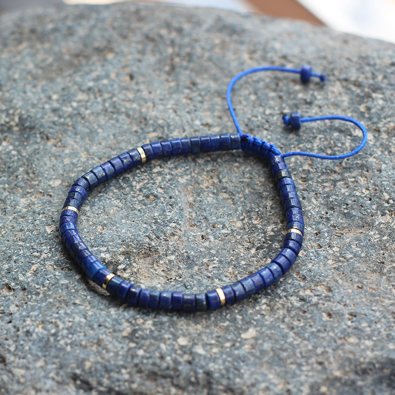 Adjustable Natural Stone Beaded Dainty Bracelet Shine of Diamond