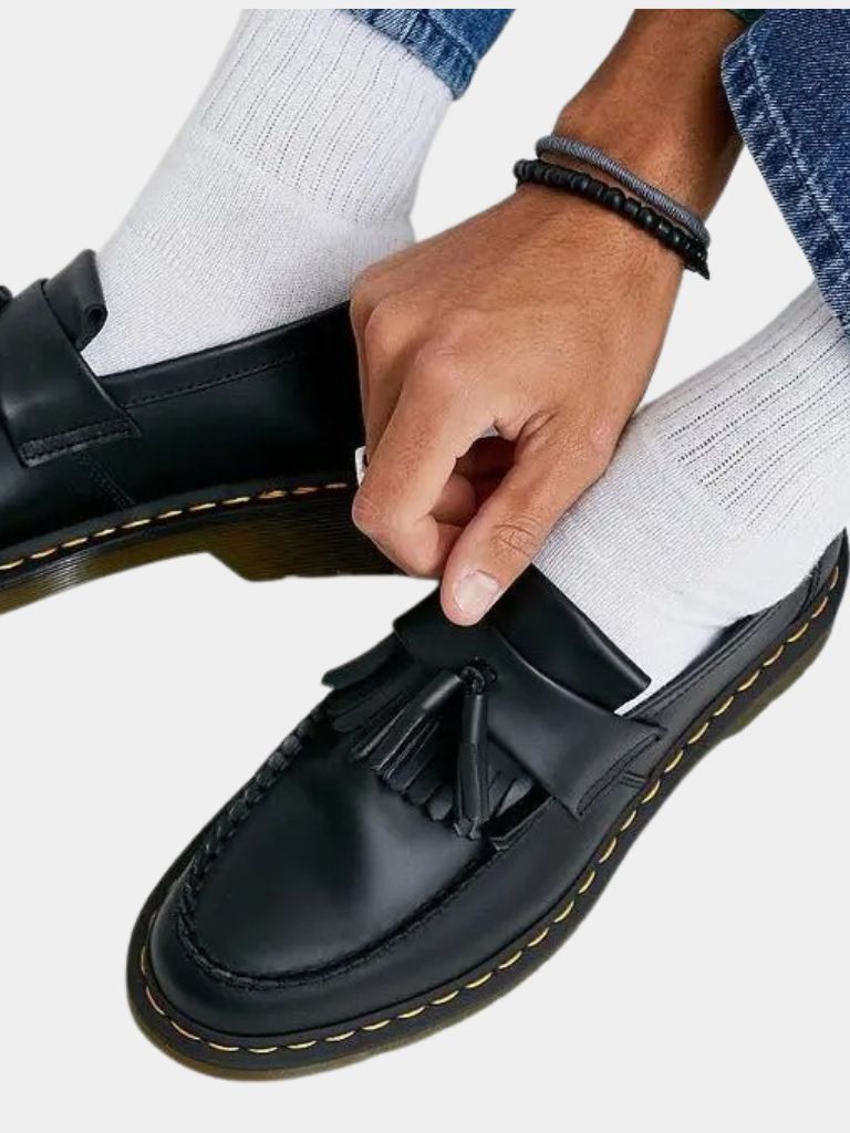 Black Leather Loafers - CAAYWORLD CAAYWORLD