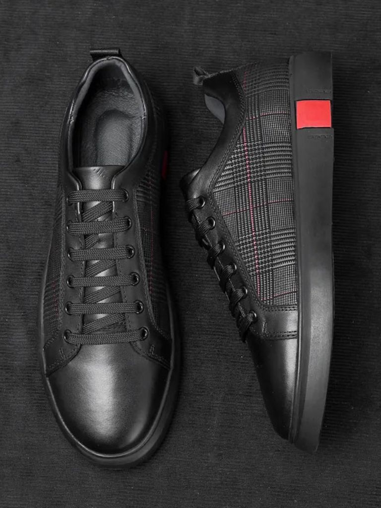 Blackgrid Leather Loafers – CAAYWORLD CAAYWORLD