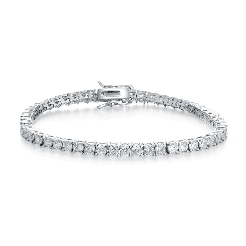 1 pcs Classic Foldover Clasp Tennis Bracelet Shineofidamond