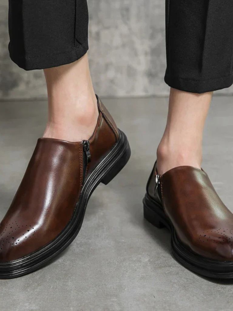 Brun Prestige Leather Loafers - CAAYWORLD CAAYWORLD
