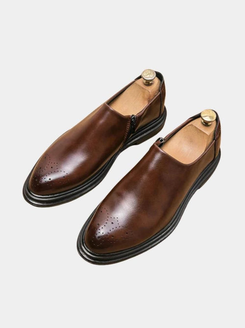 Brun Prestige Leather Loafers - CAAYWORLD CAAYWORLD