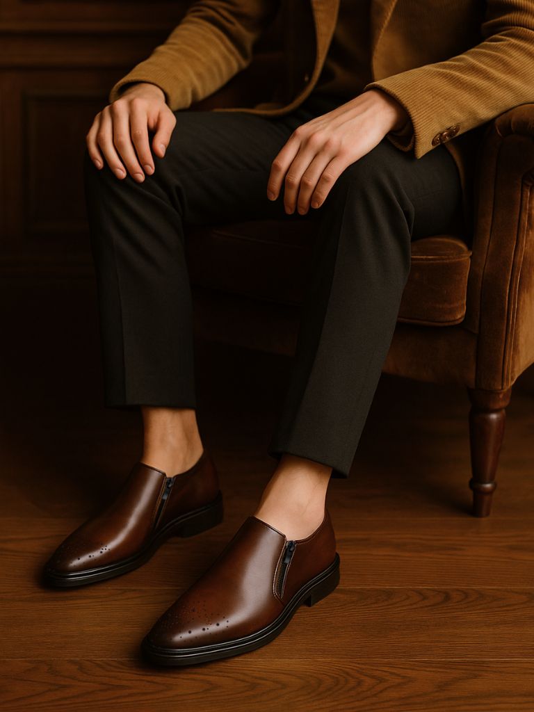 Brun Prestige Leather Loafers - CAAYWORLD CAAYWORLD