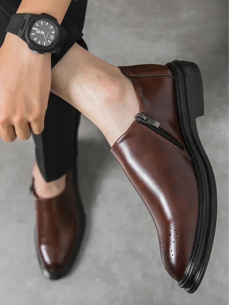Brun Prestige Leather Loafers - CAAYWORLD CAAYWORLD