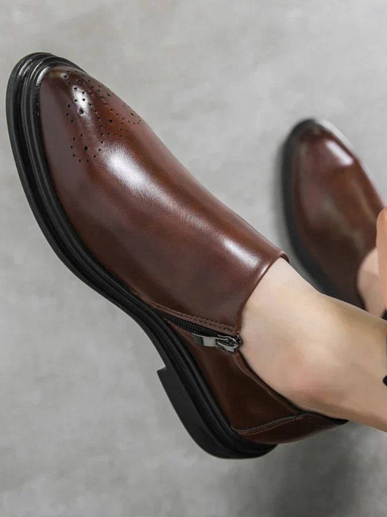 Brun Prestige Leather Loafers - CAAYWORLD CAAYWORLD
