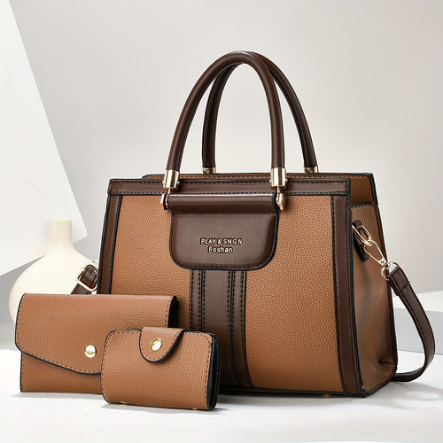 Luna™ | Elegant 3-Piece Leather Bag Set