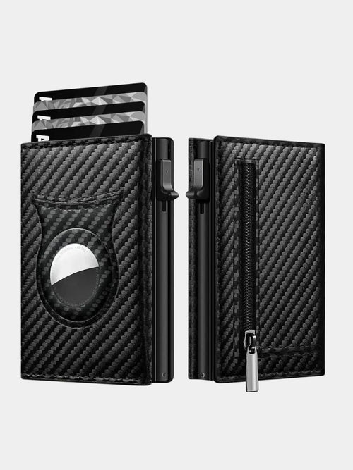 Carbon Fiber Wallet with Air Tag Holder RFID Blocking - CAAYWORLD CAAYWORLD