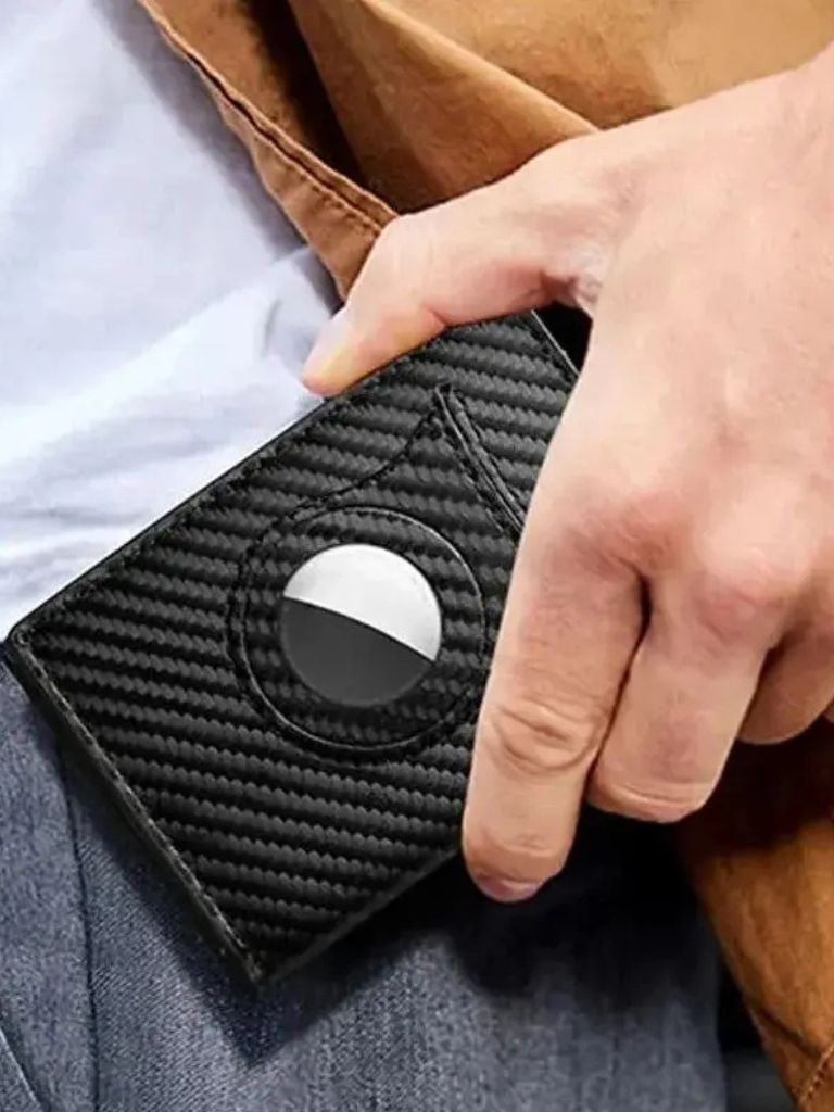 Carbon Fiber Wallet with Air Tag Holder RFID Blocking - CAAYWORLD CAAYWORLD