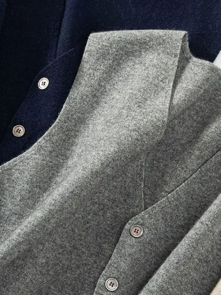 Cashmere Cardigan Vest  - CAAYWORLD CAAYWORLD