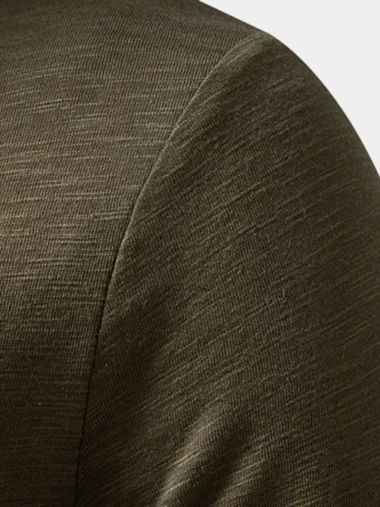 Henley Neck Long Sleeve T-Shirt - CAAYWORLD CAAYWORLD